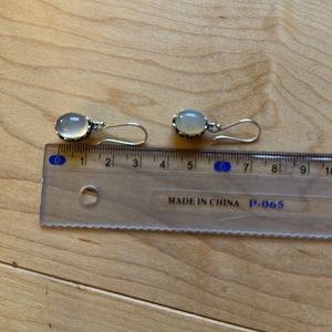 Sterling silver jade earrings